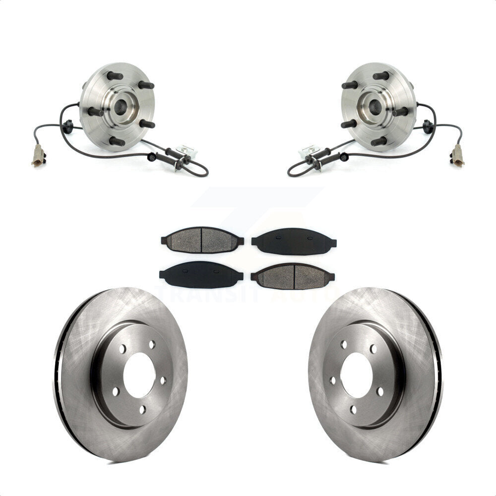Ensemble de roulement de moyeu avant, Rotor de frein et Kit de plaquettes pour Chrysler Pacific 2004 – 2006