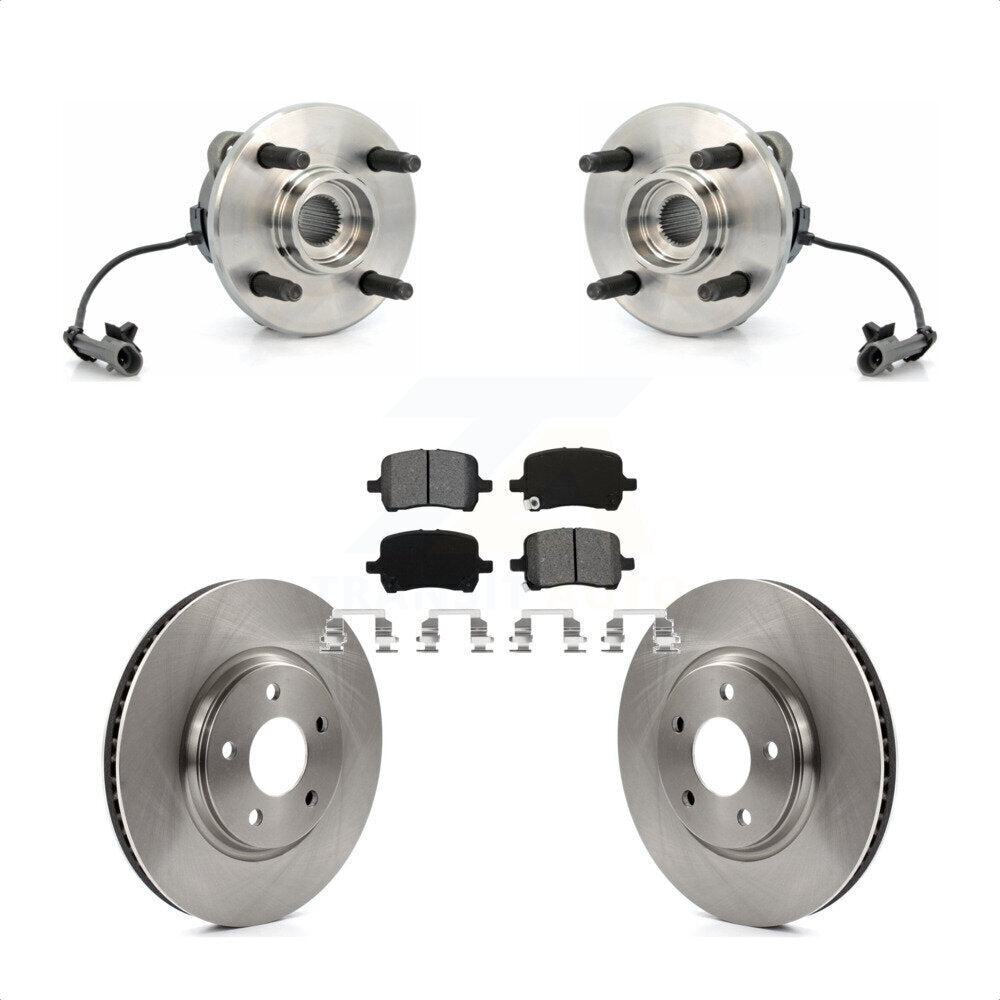 Kit de plaquettes de Rotor de frein, roulement de moyeu avant, pour Saturn Ion 2004 – 2007, avec roue à 4 écrous