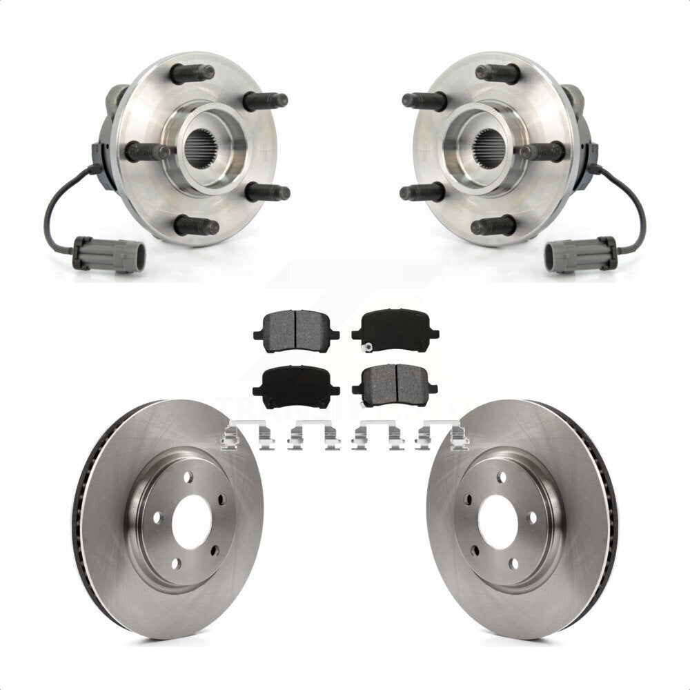 Ensemble de roulement de moyeu avant, Rotor de frein et Kit de plaquettes pour Chevrolet Cobalt Saturn Io