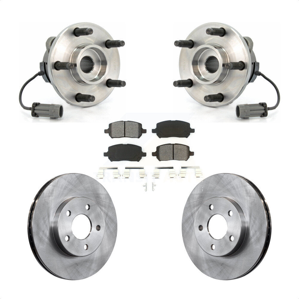 Ensemble de roulement de moyeu avant, Rotor de frein et Kit de plaquettes pour Chevrolet Cobalt Pontiac G
