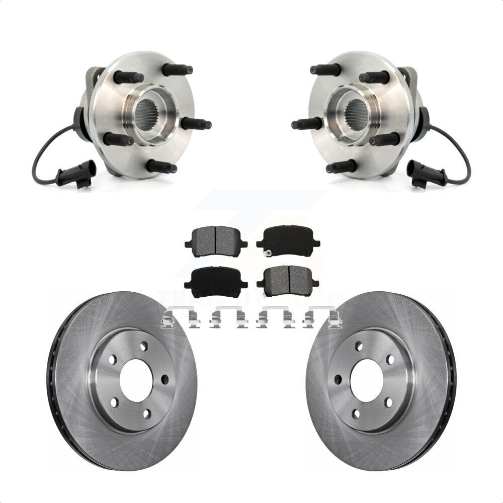 Ensemble de roulements de moyeu avant, Rotors et plaquettes de frein à disque, Kit pour Chevrolet Malibu