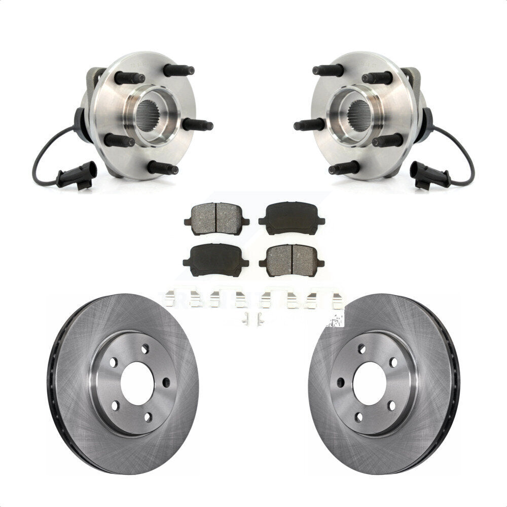 Ensemble de roulement de moyeu avant, Rotor de frein et Kit de plaquettes pour Chevrolet Malibu Pontiac G