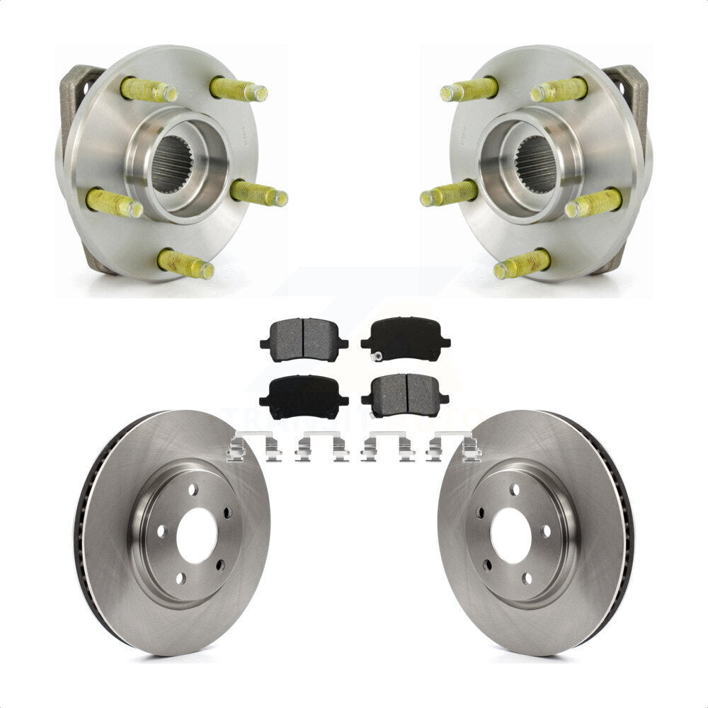 Ensemble de roulement de moyeu avant, Rotor de frein et Kit de plaquettes pour Chevrolet Malibu Pontiac G