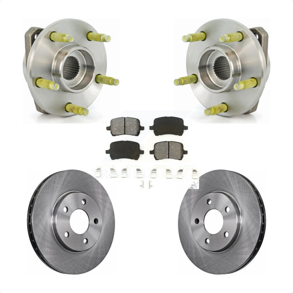 Ensemble de roulement de moyeu avant, Rotor de frein et Kit de plaquettes pour Chevrolet Malibu Pontiac G