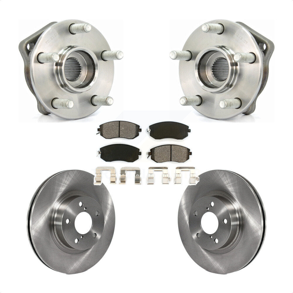 Ensemble de roulements de moyeu avant, Rotors et plaquettes de frein à disque pour Subaru Impreza
