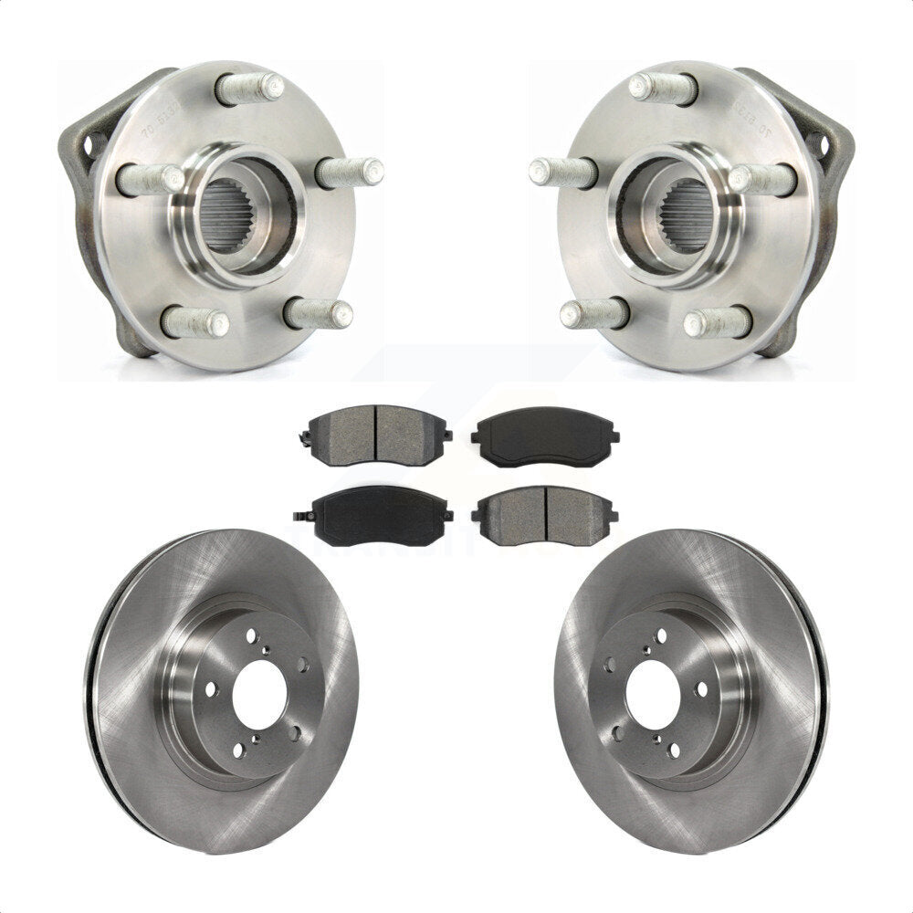 Ensemble de roulement de moyeu avant, Rotor de frein à disque et Kit de plaquettes pour Subaru Impreza Legac