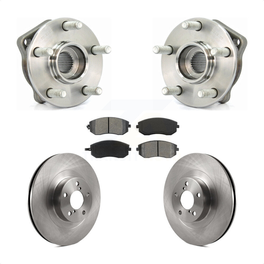 Ensemble de roulement de moyeu avant, Rotor de frein et Kit de plaquettes pour Subaru Outback Legac 2005