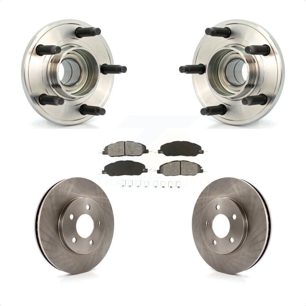 Kit de rotors et plaquettes de frein à disque, ensemble de roulements de moyeu avant pour Ford Mustang