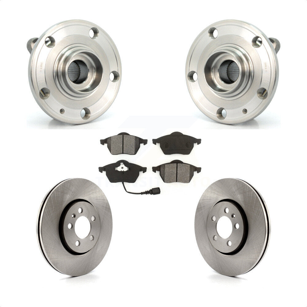 Ensemble de roulements de moyeu avant, Rotors et plaquettes de frein à disque, Kit pour Volkswagen Jetta