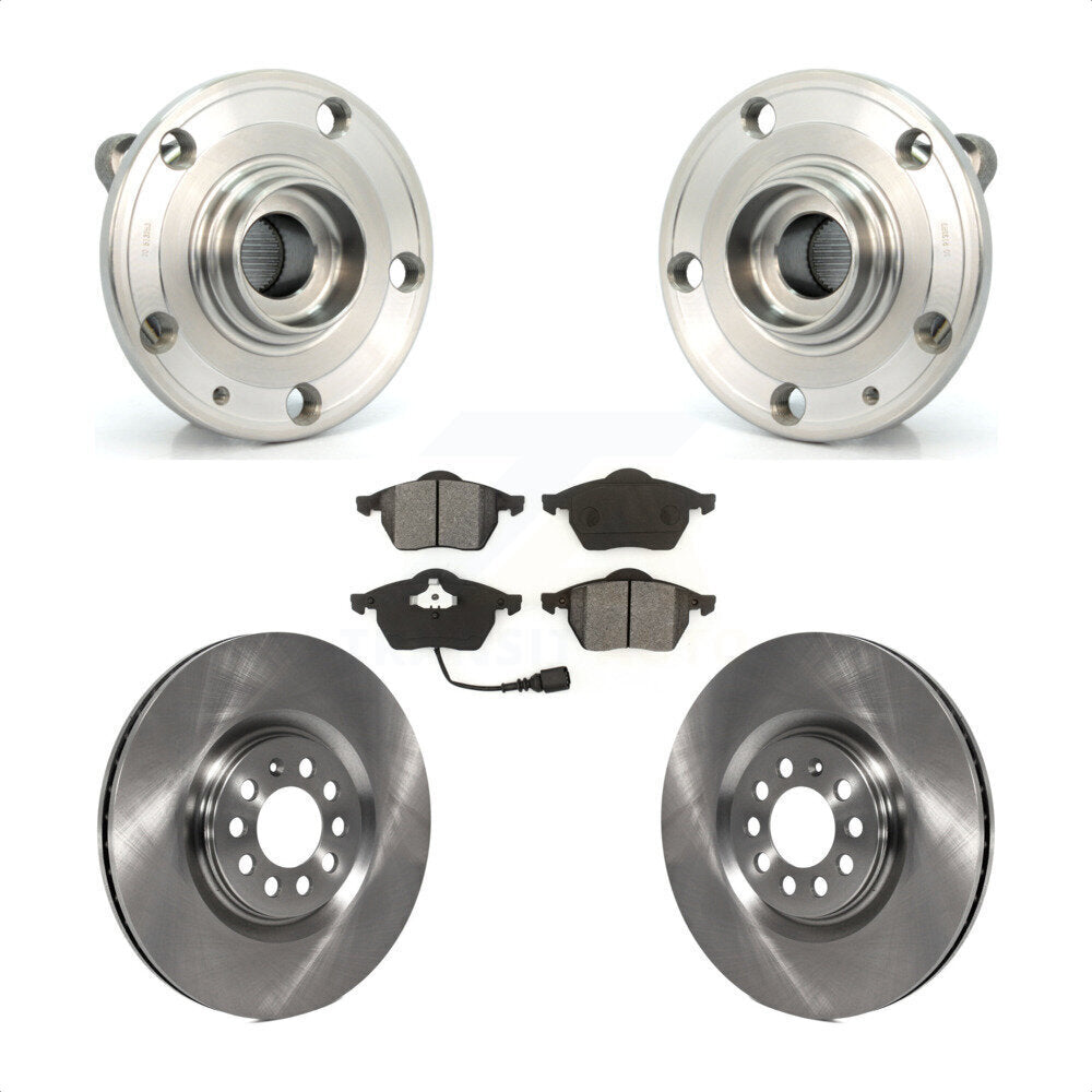 Ensemble de roulements de moyeu avant, Rotors et plaquettes de frein à disque, Kit pour Volkswagen Jetta