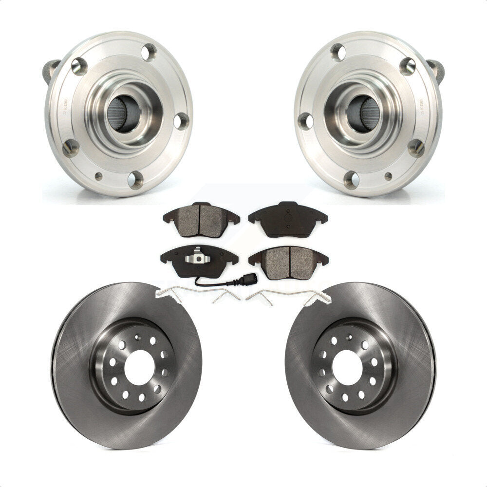 Kit de Rotor et de plaquettes de frein, roulement de moyeu avant, pour Volkswagen Jetta Beetle Audi GTI Eo