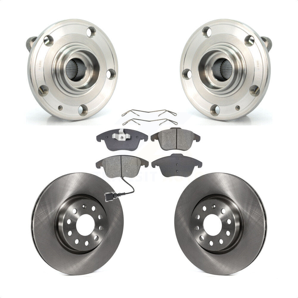Kit de plaquettes de Rotor de frein à disque, roulement de moyeu avant, pour Volkswagen Tiguan Passat Audi Q