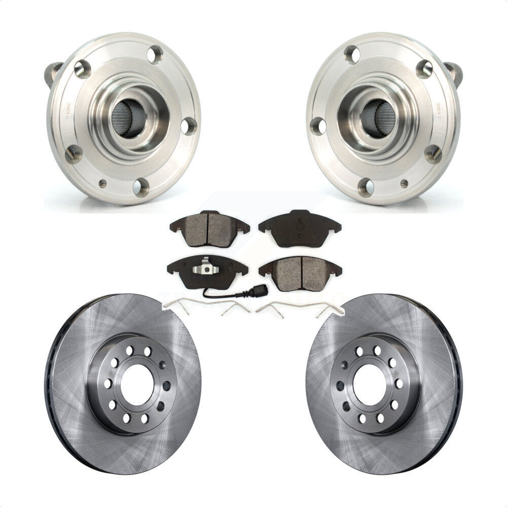 Kit de Rotor et plaquettes de frein, roulement de moyeu avant, pour Volkswagen Jetta Beetle Audi Eos A