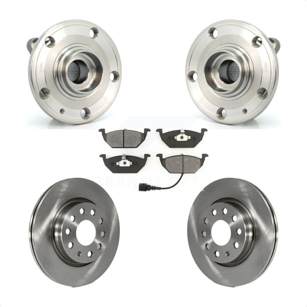 Ensemble de roulements de moyeu avant, Rotors et plaquettes de frein à disque, Kit pour Volkswagen Jetta