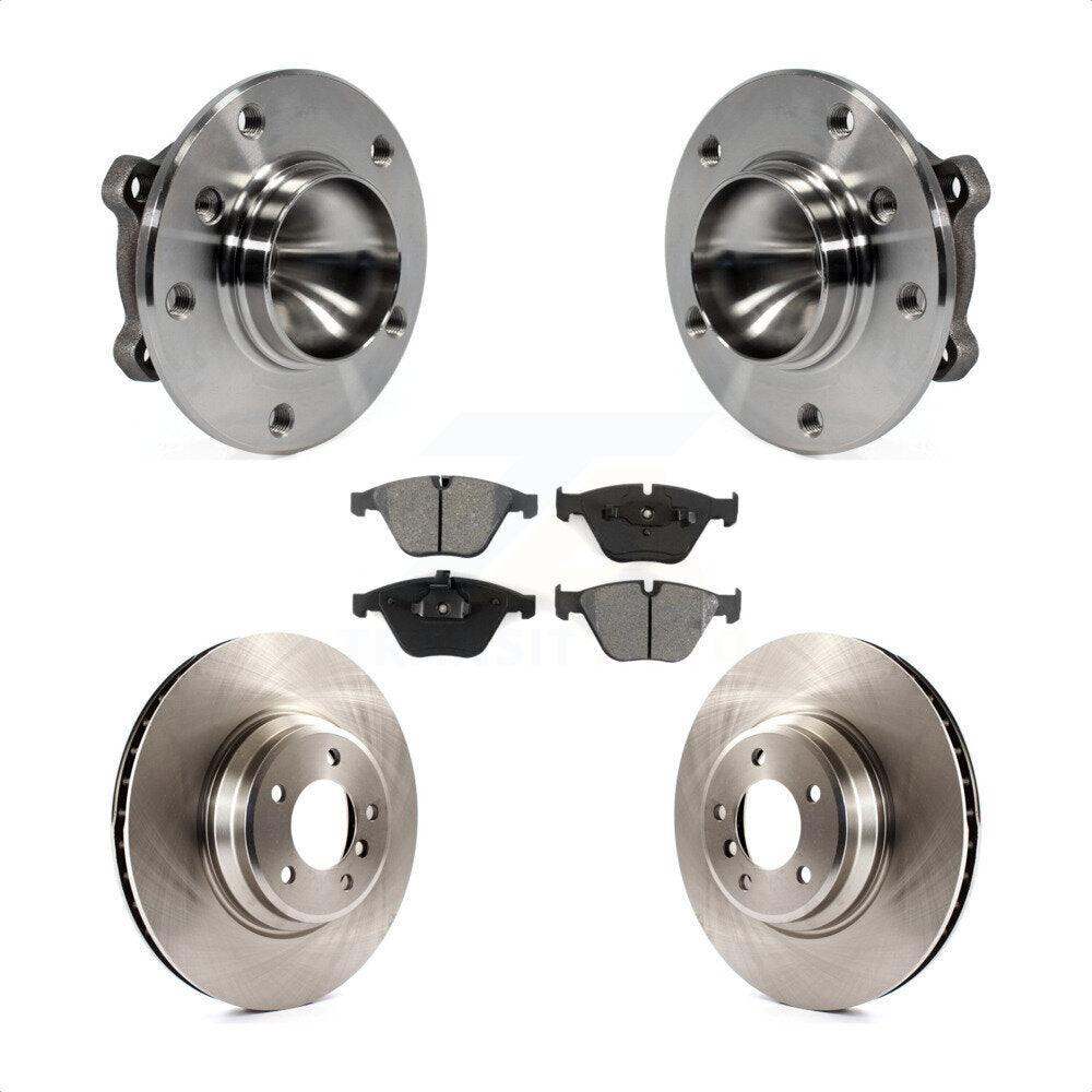 Ensemble de roulements de moyeu avant, Rotor de frein à disque et Kit de plaquettes pour BMW 335i 335is 335