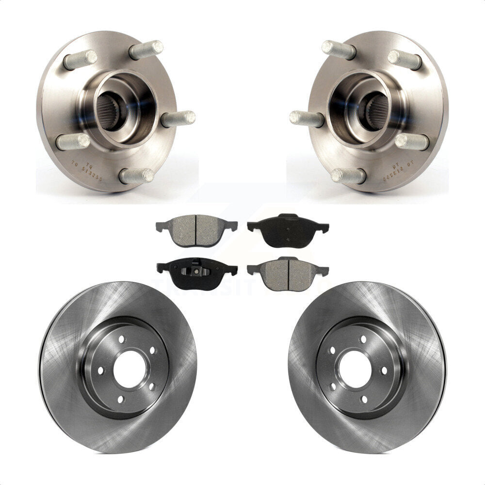 Ensemble de roulement de moyeu avant, Rotor de frein à disque et Kit de plaquettes pour Volvo S40 C30 V50 C7