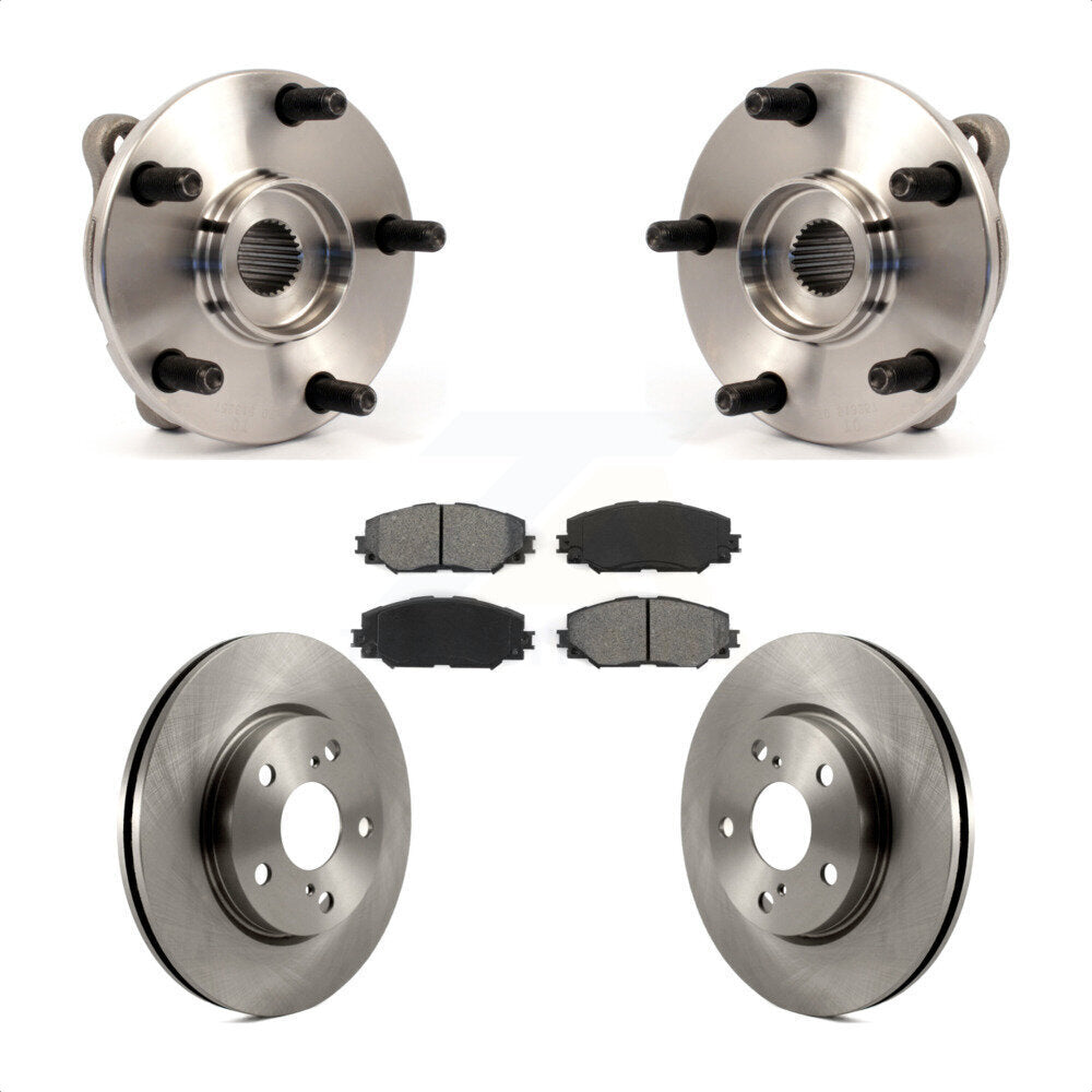 Kit de Rotor et de plaquettes de frein, roulement de moyeu avant, pour Toyota RAV4 Prius V Scion xB Lexu