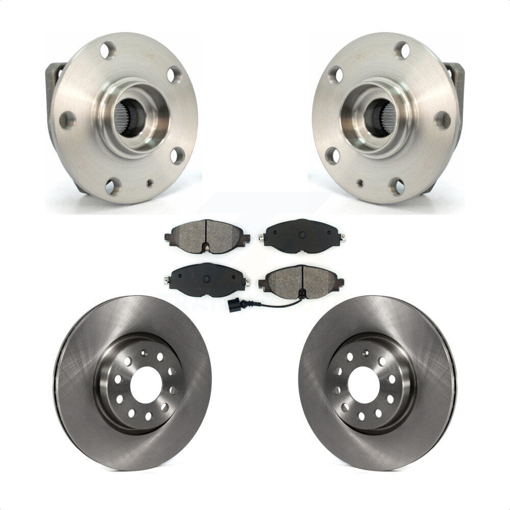 Kit de plaquettes de Rotor de frein à disque, ensemble de roulements de moyeu avant, pour Volkswagen Golf Alltrac