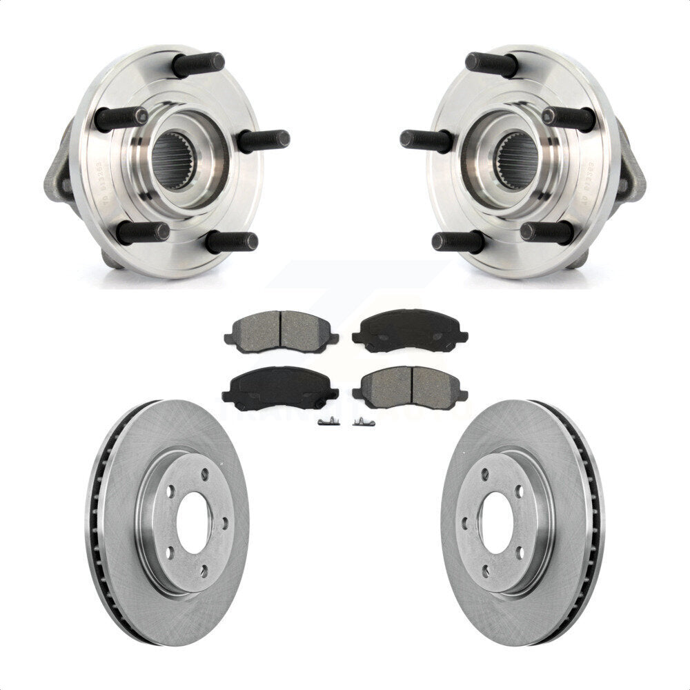 Kit de plaquettes de Rotor de frein, ensemble de roulements de moyeu avant pour Dodge Caliber R/T/SXT/S 2009