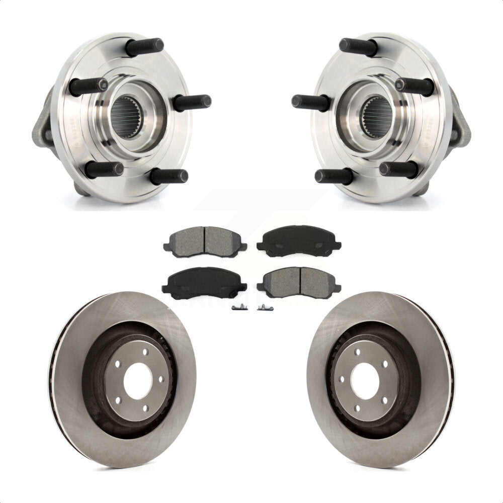 Kit de Rotor et de plaquettes de frein, roulement de moyeu avant, pour Chrysler 200 Dodge Caliber Avenge