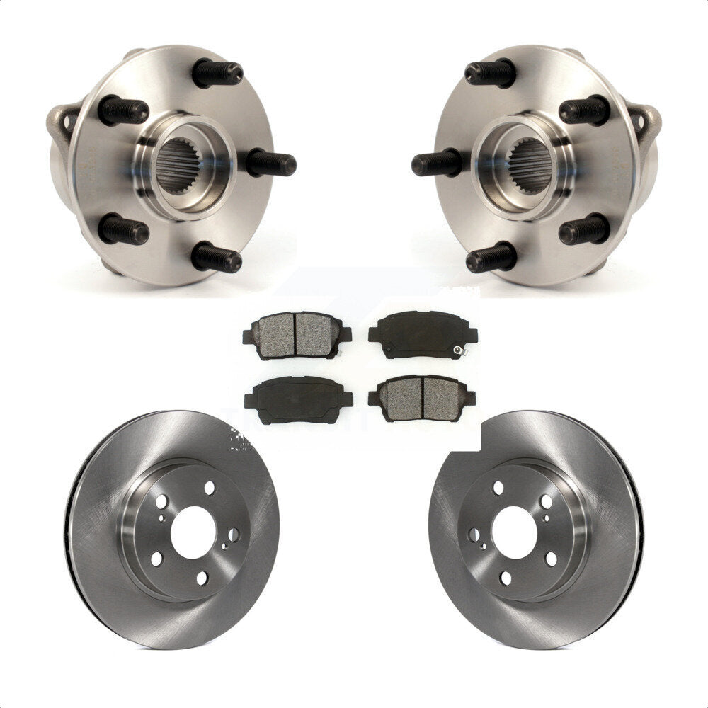Ensemble de roulement de moyeu avant, Rotor de frein à disque et Kit de plaquettes pour Toyota Priu 2004 – 2009