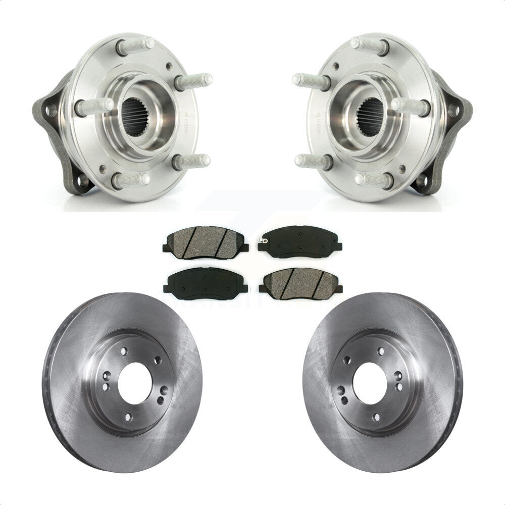 Kit de rotor de frein et de plaquettes d'assemblage de roulement de moyeu avant pour Hyundai Santa F 2007 – 2009