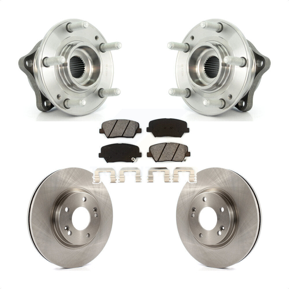 Kit de plaquettes de Rotor de frein, ensemble de roulements de moyeu avant, pour Hyundai Santa Fe Kia Sorent