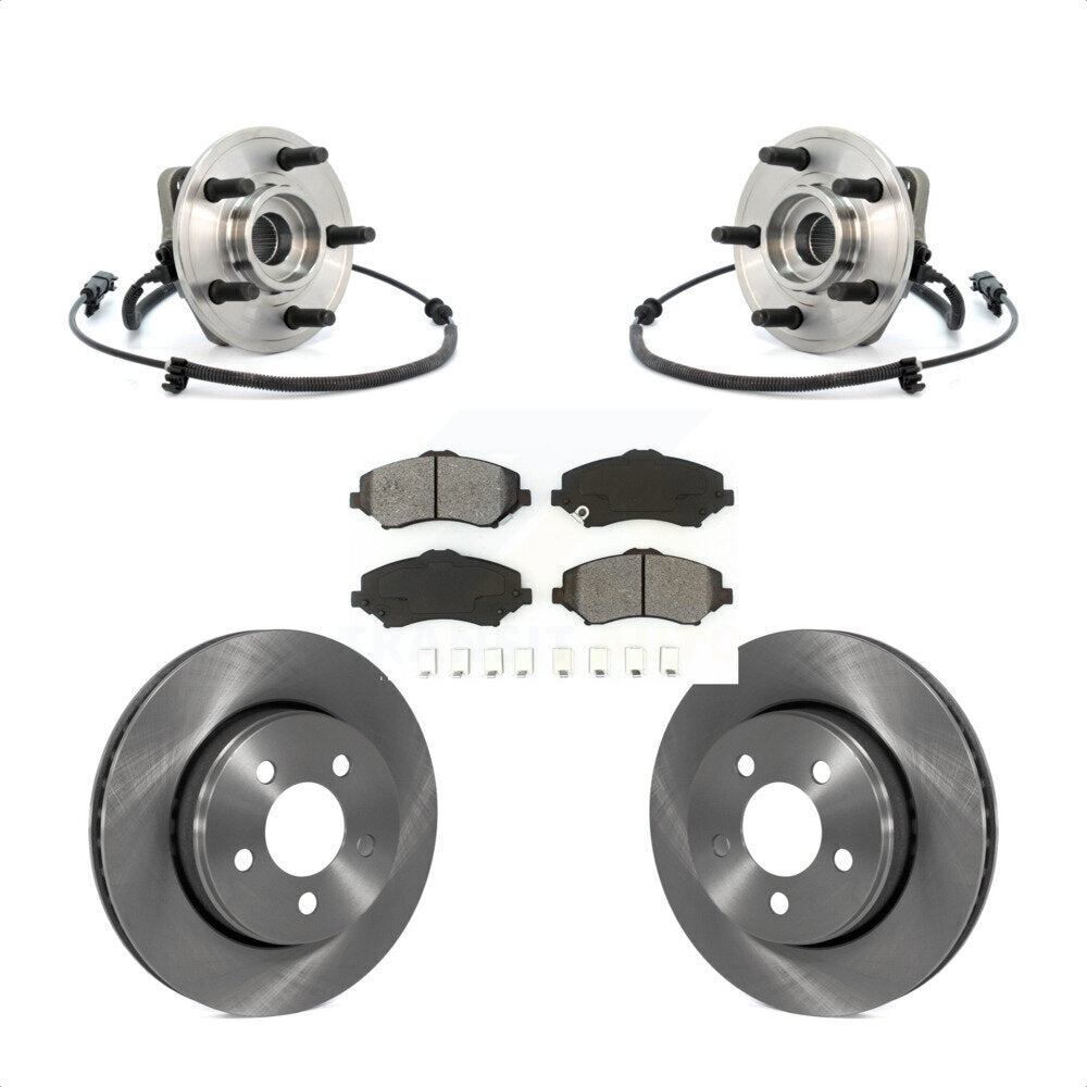 Kit de plaquettes de Rotor de frein à disque, ensemble de roulements de moyeu avant pour Jeep Liberty Dodge Nitr