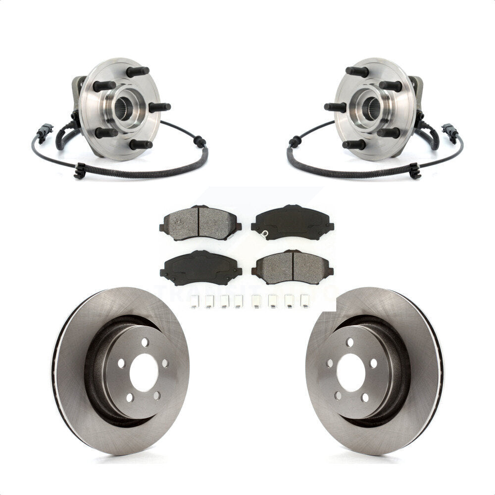Kit de plaquettes de Rotor de frein à disque, ensemble de roulements de moyeu avant pour Jeep Liberty Dodge Nitr