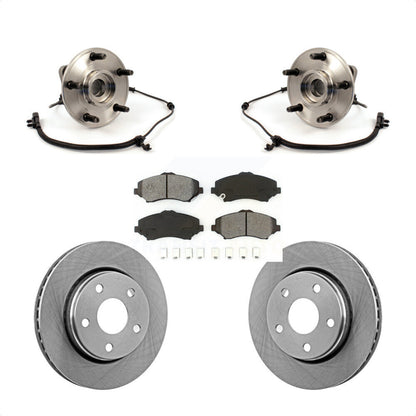Kit de plaquettes de Rotor de frein à disque, ensemble de roulements de moyeu avant pour Jeep Wrangle 2007 – 2010