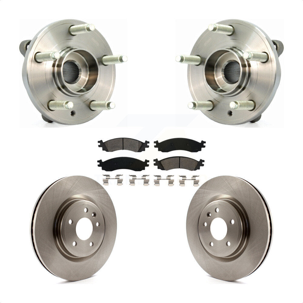 Ensemble de roulement de moyeu avant, Rotor de frein et Kit de plaquettes pour Ford Taurus SH 2010 – 2012