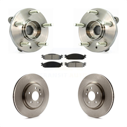 Ensemble de roulement de moyeu avant, Rotor de frein à disque et Kit de plaquettes pour Lincoln MK 2009 – 2010