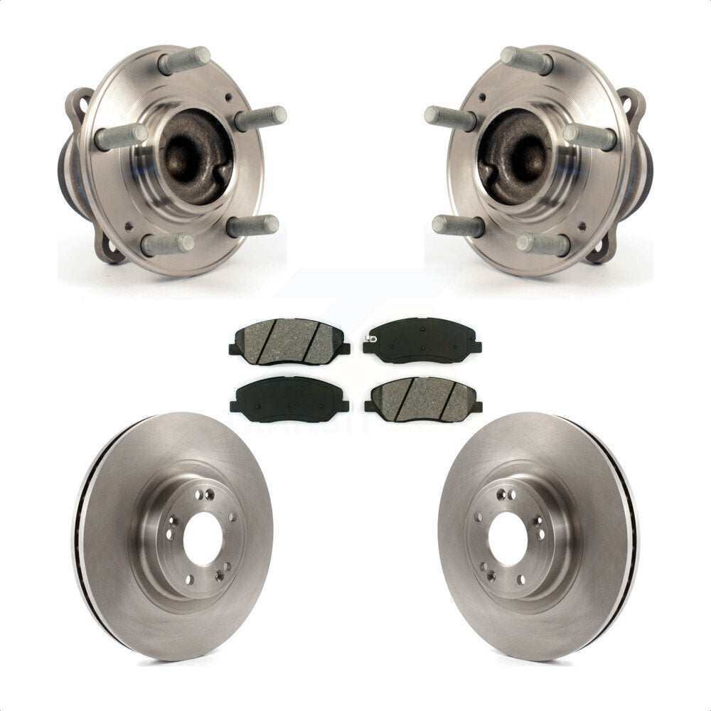 Ensemble de roulement de moyeu avant, Rotor de frein et Kit de plaquettes pour Hyundai Genesis 2012 3.8