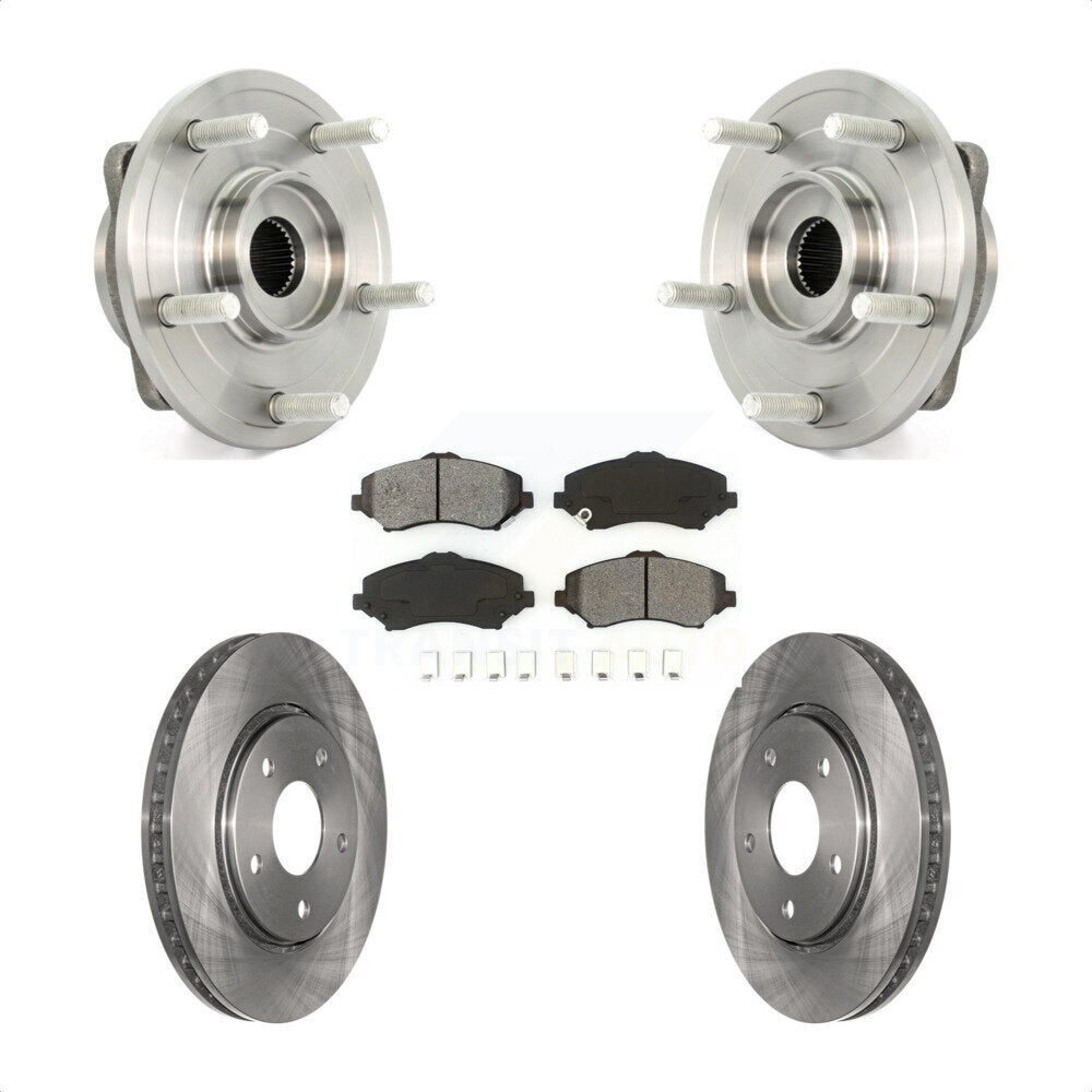 Kit de rotors et plaquettes de frein à disque, ensemble de roulements de moyeu avant pour Dodge Journey