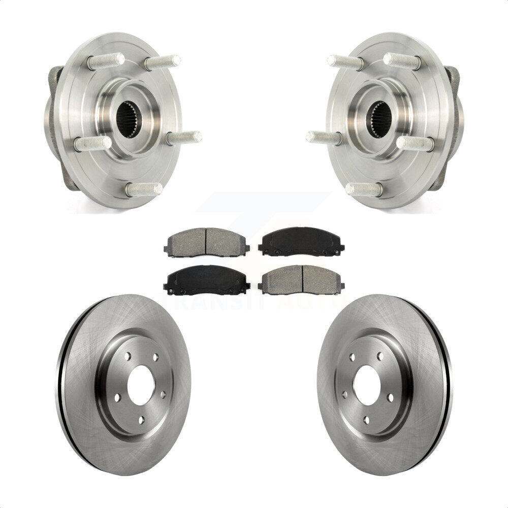 Kit de rotors et plaquettes de frein à disque, ensemble de roulements de moyeu avant pour Dodge Journey