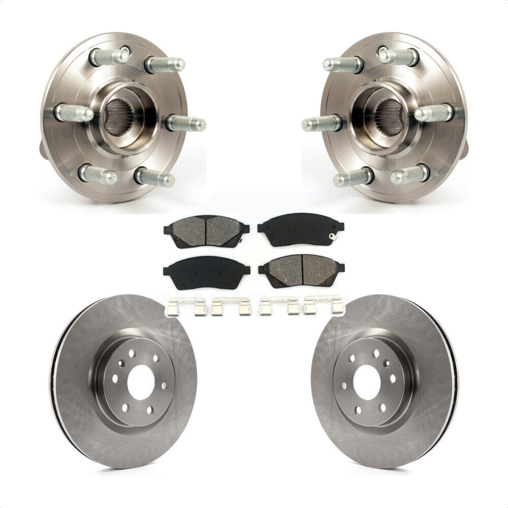 Ensemble de roulement de moyeu avant, Rotor de frein à disque et Kit de plaquettes pour Cadillac SRX Saab 9-4