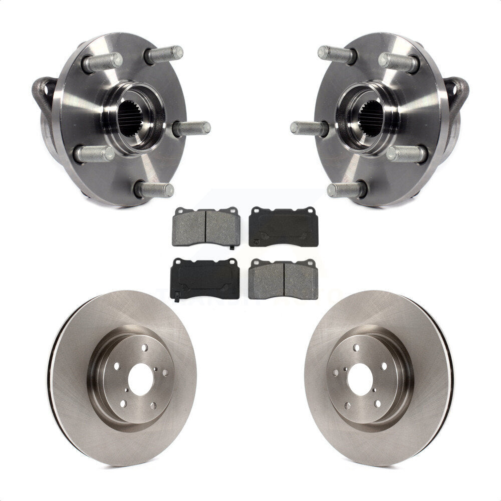 Ensemble de roulement de moyeu avant, Rotor de frein à disque et Kit de plaquettes pour Subaru Impreza WRX ST