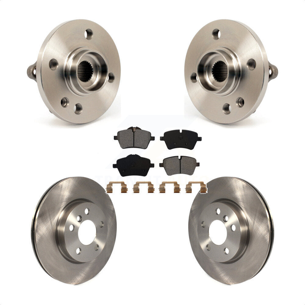 Ensemble de roulement de moyeu avant, Rotor de frein et Kit de plaquettes pour Mini Cooper 2014 – 2015 1.6