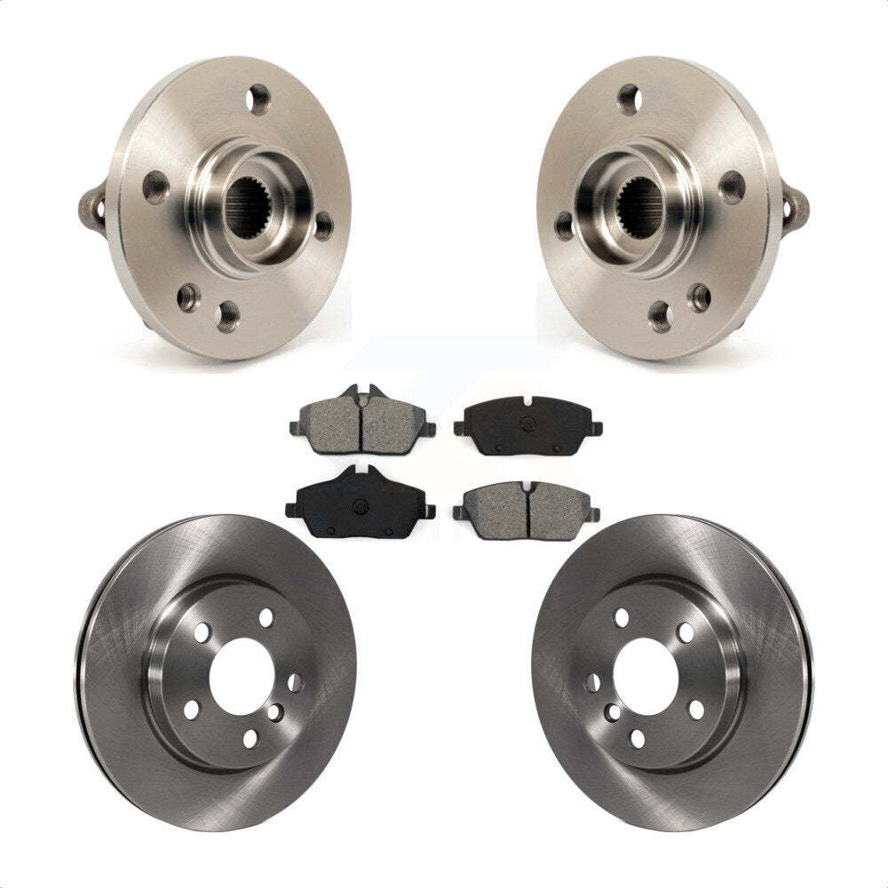 Ensemble de roulement de moyeu avant, Rotor de frein et Kit de plaquettes pour Mini Cooper 2014 – 2015 1.6