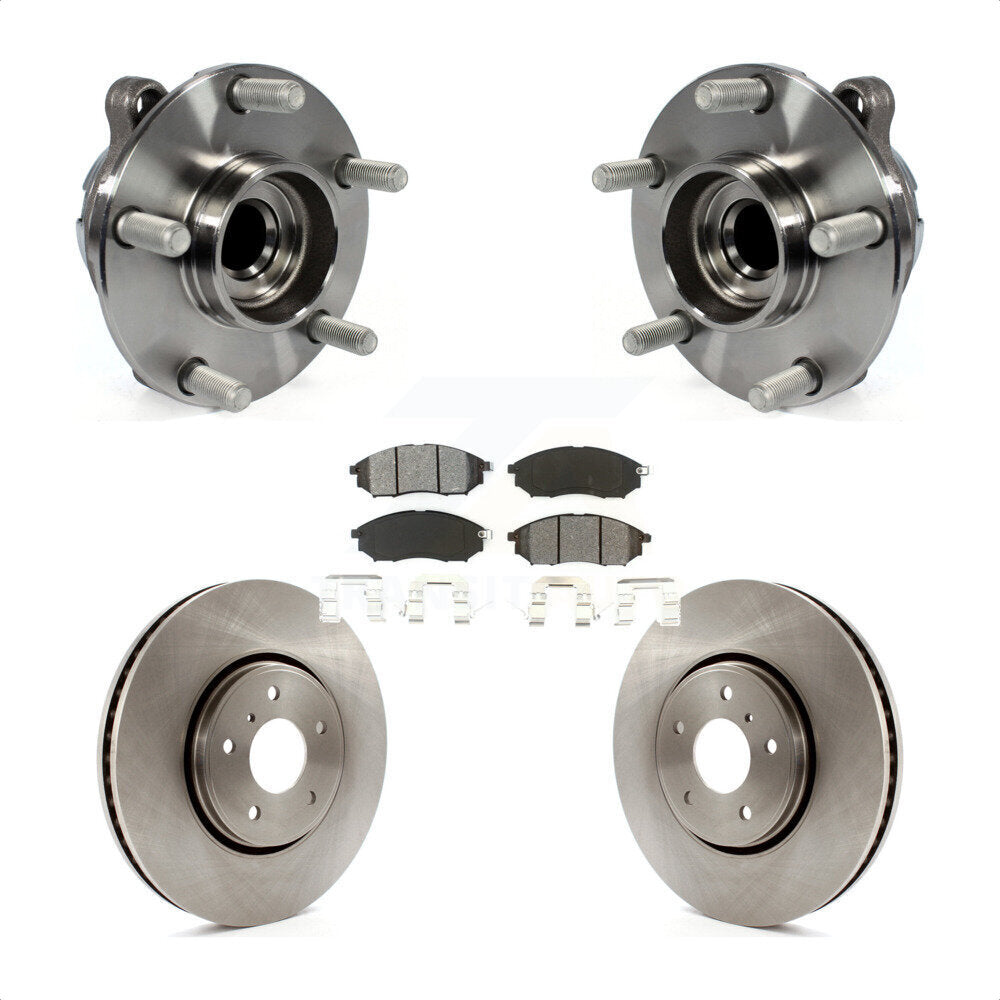 Ensemble de roulement de moyeu avant, Rotor de frein à disque et Kit de plaquettes pour INFINITI FX35 FX37 RW