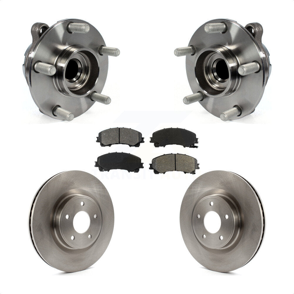 Ensemble de roulement de moyeu avant, Rotor de frein et Kit de plaquettes pour INFINITI Q50 QX50 Q60 RW