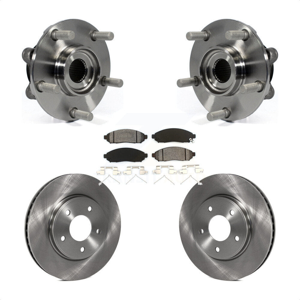 Ensemble de roulement de moyeu avant, Rotor de frein à disque et Kit de plaquettes pour Nissan LEA 2011 – 2012