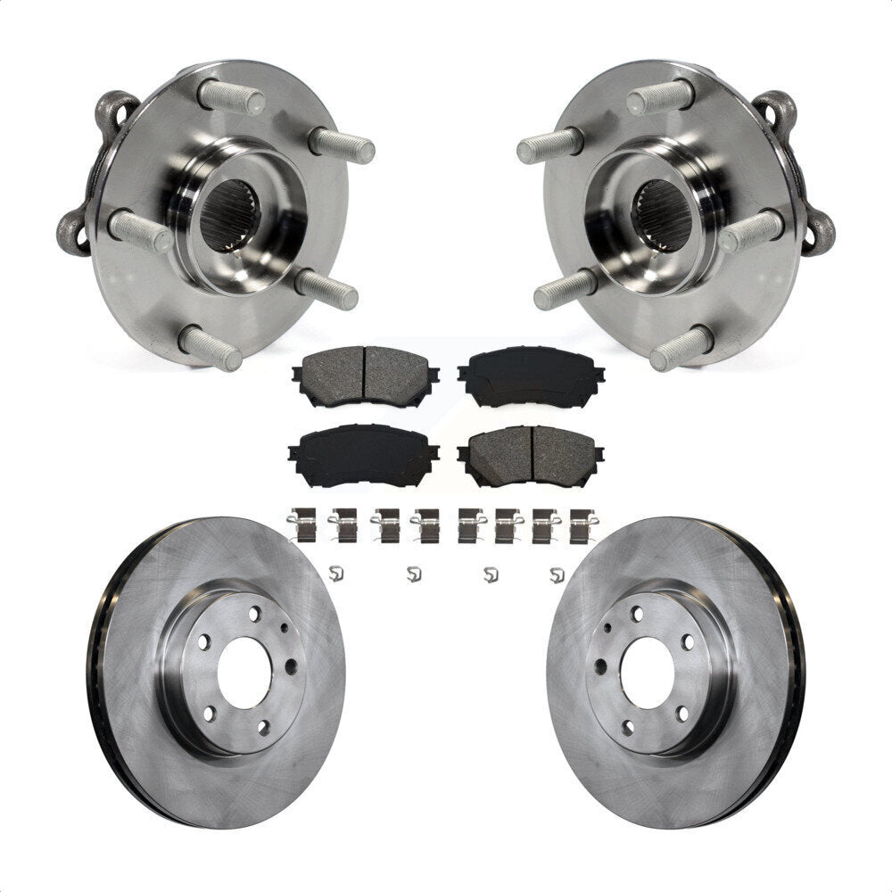 Kit de rotors et plaquettes de frein à disque d'assemblage de roulement de moyeu avant pour Mazda 6 KBB-10582