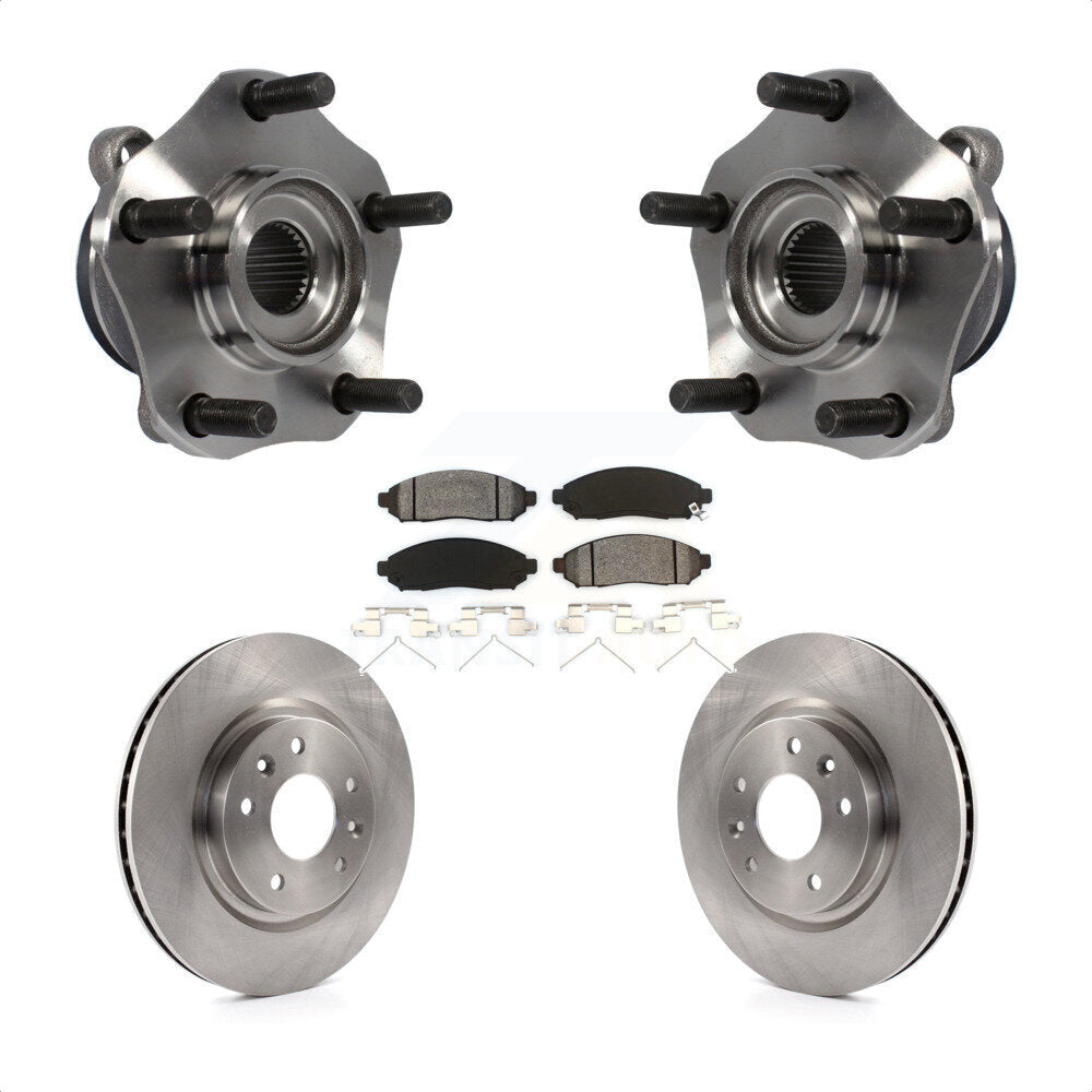 Kit de rotors et plaquettes de frein à disque d'assemblage de roulement de moyeu avant pour Nissan LEAF
