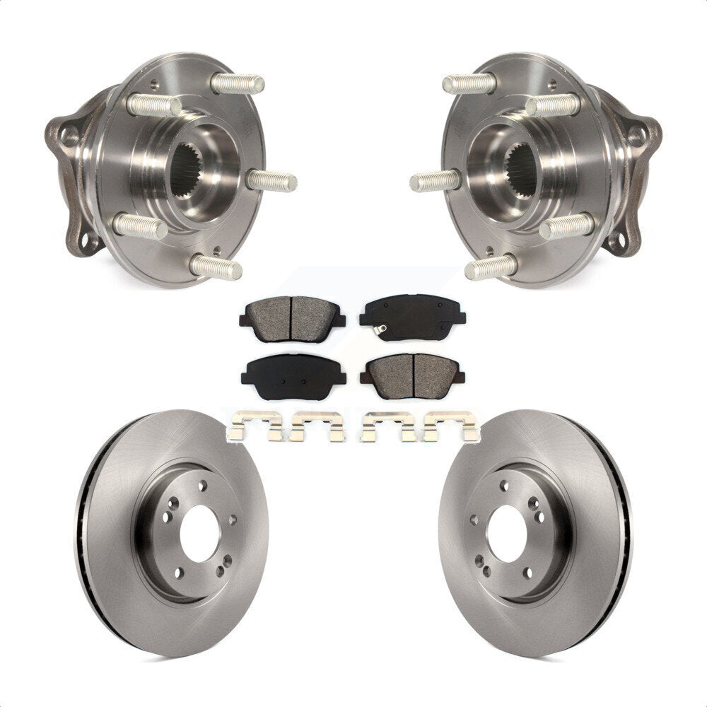 Ensemble de roulements de moyeu avant, Rotors et plaquettes de frein à disque, Kit pour Hyundai Sonata
