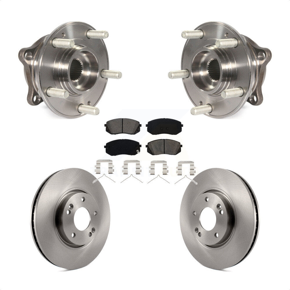 Ensemble de roulements de moyeu avant, Rotors et plaquettes de frein à disque, Kit pour Hyundai Sonata