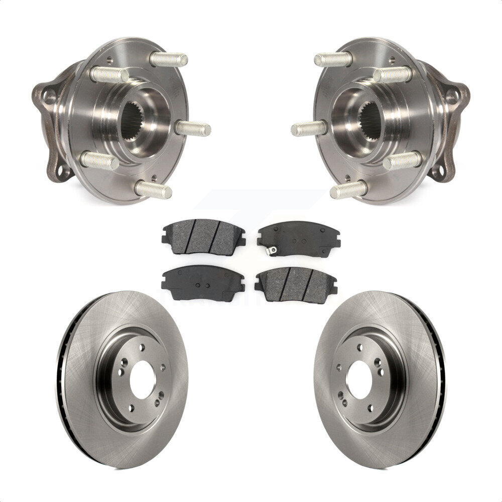 Ensemble de roulements de moyeu avant, Rotors et plaquettes de frein à disque, Kit pour Kia Sportage