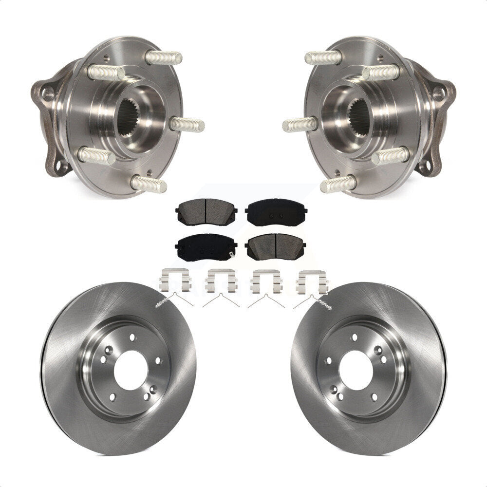 Ensemble de roulement de moyeu avant, Rotor de frein et Kit de plaquettes pour Hyundai Sonata Kia Optim
