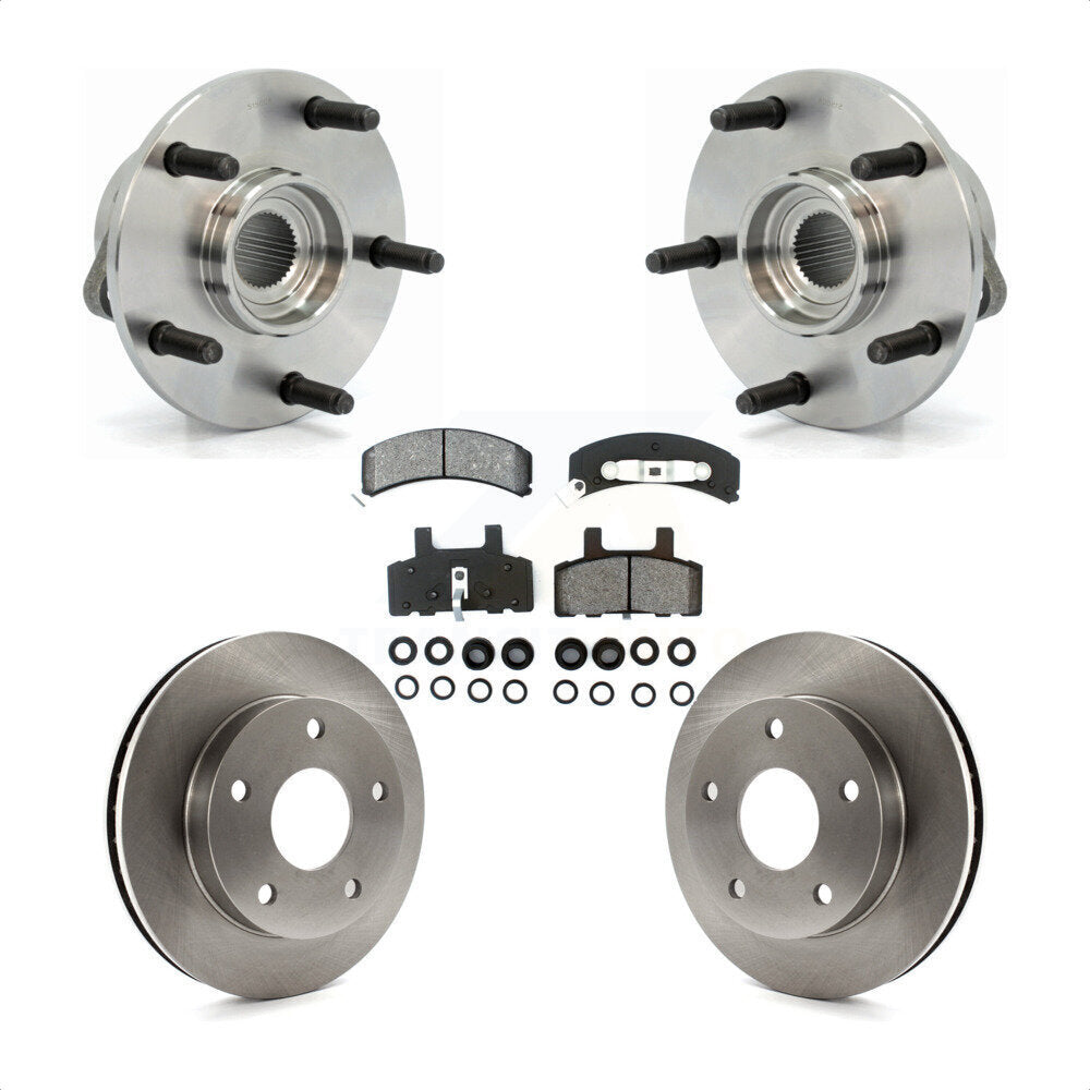 Ensemble de roulements de moyeu avant, Rotors et plaquettes de frein à disque, Kit pour Dodge Ram 1500