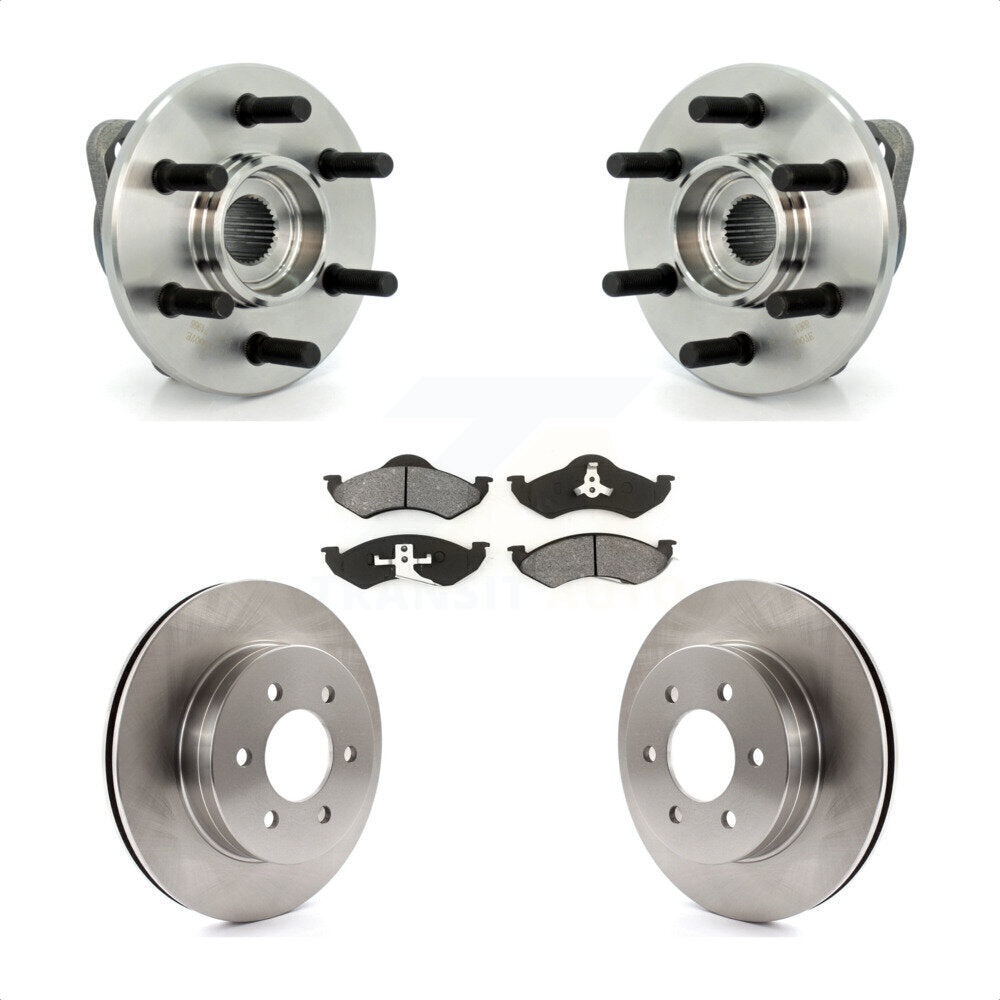 Ensemble de roulement de moyeu avant, Rotor de frein à disque et Kit de plaquettes pour Dodge Dakota Durang
